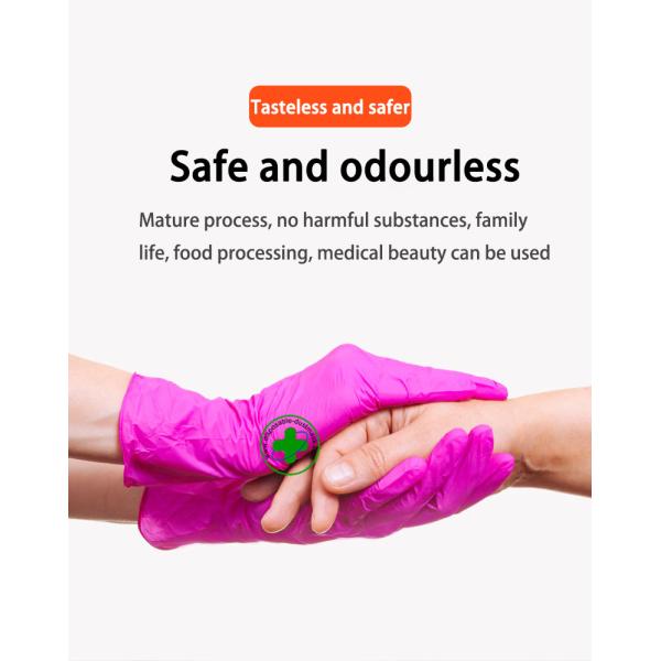 Disposable dingyin gloves food thickened rubber latex wear-resistant washing dishes household food check nitrile gloves