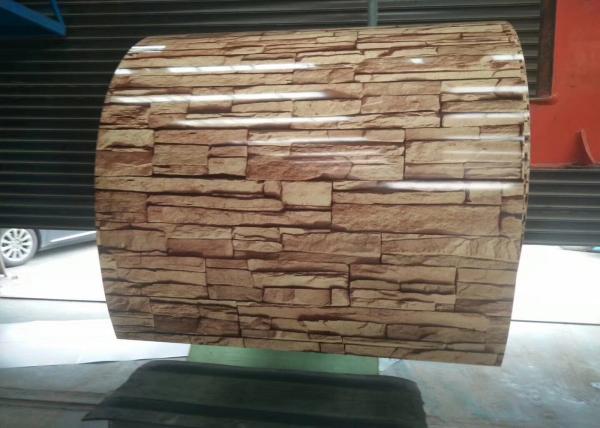 Wooden Grain Color Coated Steel Coil For Department Store Roofing Tiles