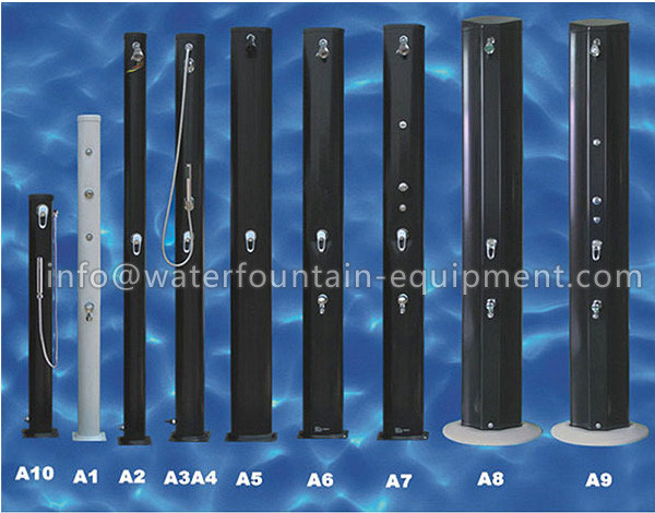 Eco Anti Corrosive Outdoor Pool Shower , 7 Foot Swimming Pool Shower With Footwash