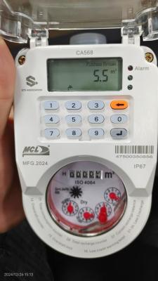 Prepaid Water Meter LoRa Wan STS Standard Class B Accuracy Plastic Body IP67 Water Proof For Tanzania