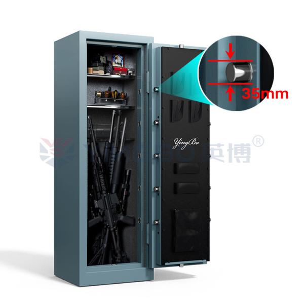 Haze Blue Color Design Gun Safe Box Key Lock For Security