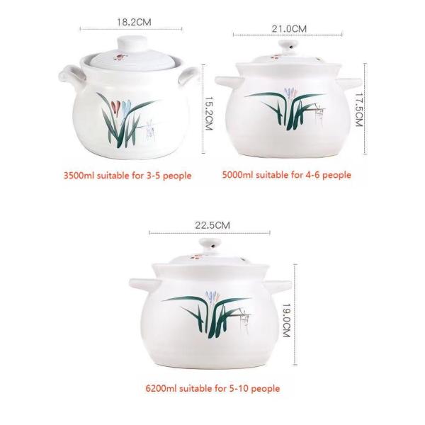 White Nonstick Cookware Set for Decocting Traditional Chinese Medicine Herbal Soup