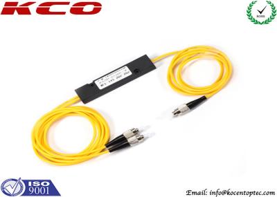 Divisor de pequenas perdas 1X2 FTTH da fibra ótica com os conectores da fibra de FC UPC Corning