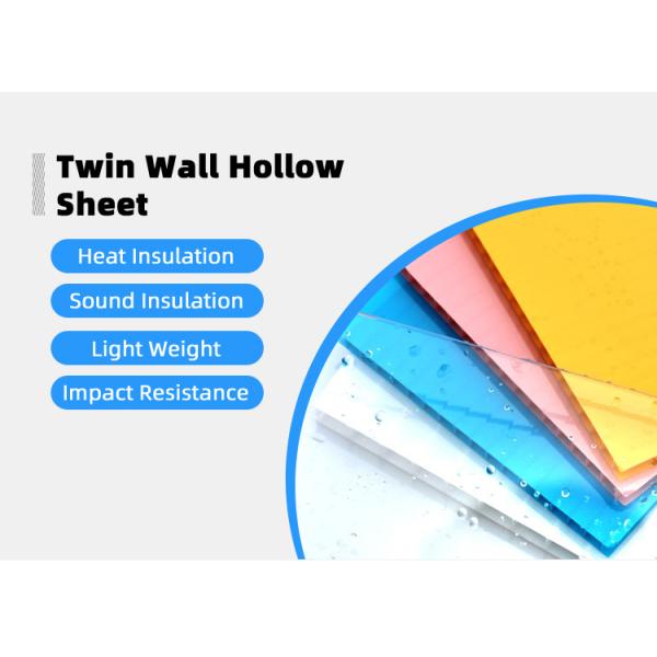Twinwall Multiwall Polycarbonate Sheet 10mm 8mm Transparent Circular Edge Sun / PC hollow Sheets
