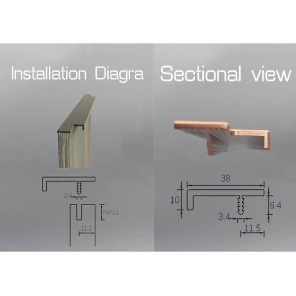 Aluminium Pull Edge Kitchen Cabinet Zinc Alloy Handle