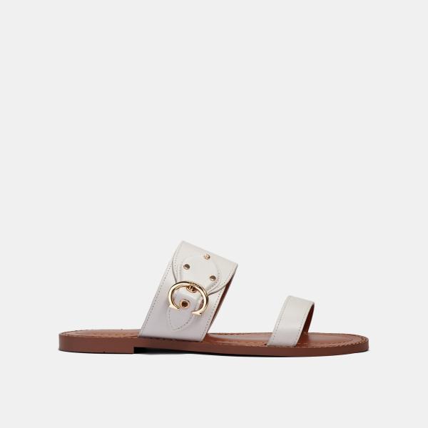 2021 New Arrivals Women Shoes Low Heel Leather Slipper Women Summer Slides Chain Flip Flops Slippers