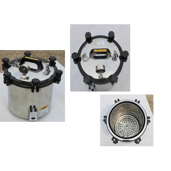 24L Steam Sterilization Equipment Dual Eletric Or Gas Heated System Autoclave