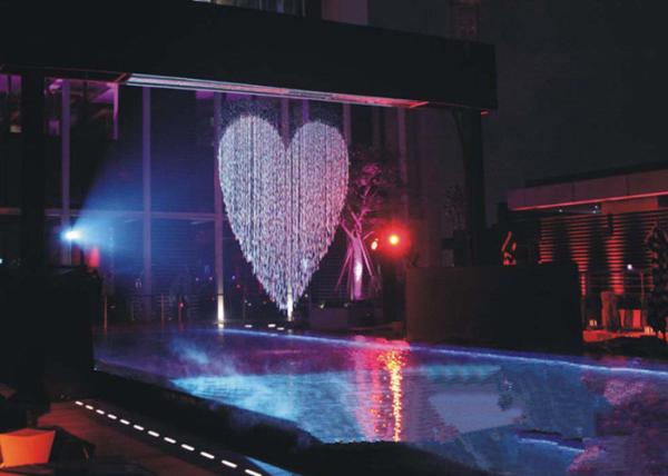 Artificial Indoor Outdoor Digital Water Curtain Fountain With PC Control System