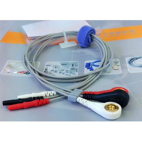 Din 3 leads ECG Leadwires medical equipment Accessories , Holter ECG Cable
