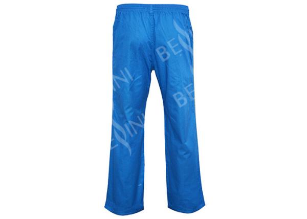Mid Blue Protective Work Clothing Long Trousers For Chefs Customizes Size