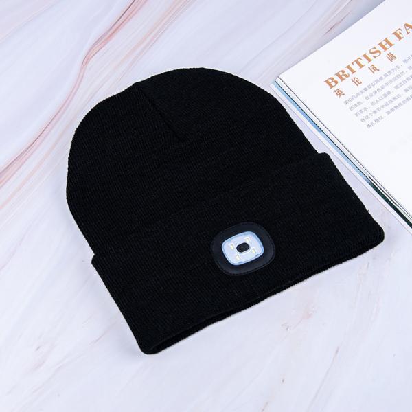 Factory Price LED Lighted Beanie Cap Hip Hop Men Knit Hat Winter Warm Hunting Camping Running Hat Gifts For Woman Man