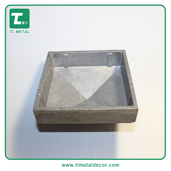 Hot sale  Aluminum die casting pyramid cap fence post cap 2.5 inch