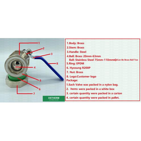 110мм PPR Двойной союзный шаровой клапан полный проход PN25 коррозионностойкий