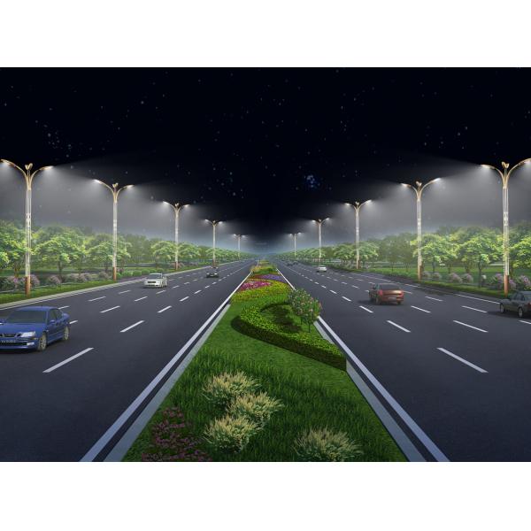 50W 3030 60 in 1 LED Street Light Lens 236x70mm Plastic Material