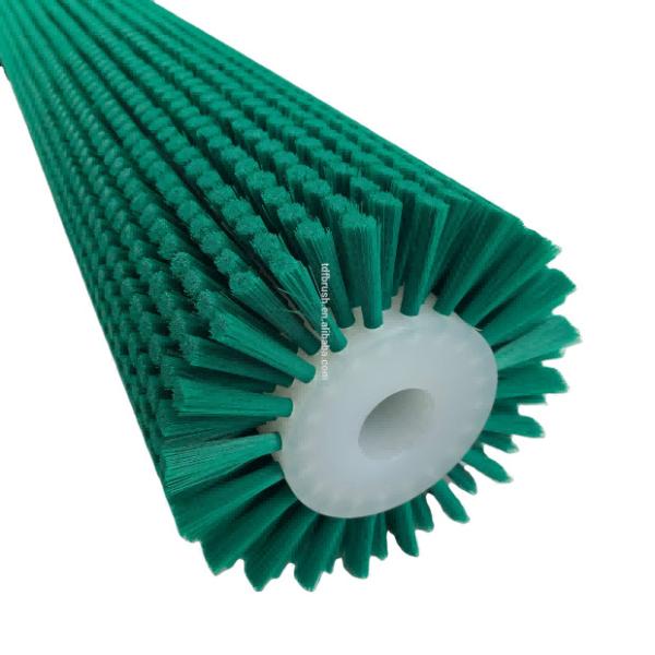 Cepillo rotativo cilíndrico de nylon Cepillo de rodillo industrial para limpieza y fregado