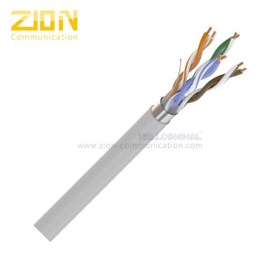 O cabo da rede do ftp de CAT5E protegeu o revestimento de PVC Contínuo do cobre 24AWG para redes prendidas