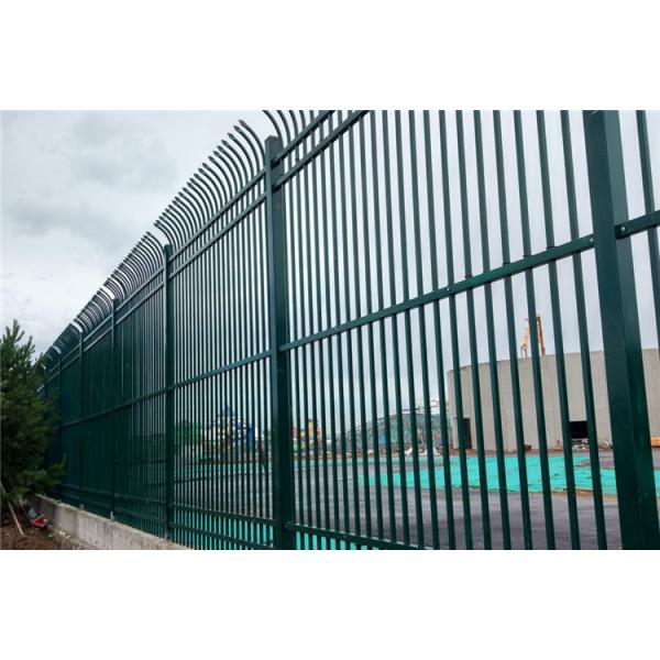 60X60mm Metal Tubular Fencing Aluminium Steel Ornamental Loop Top