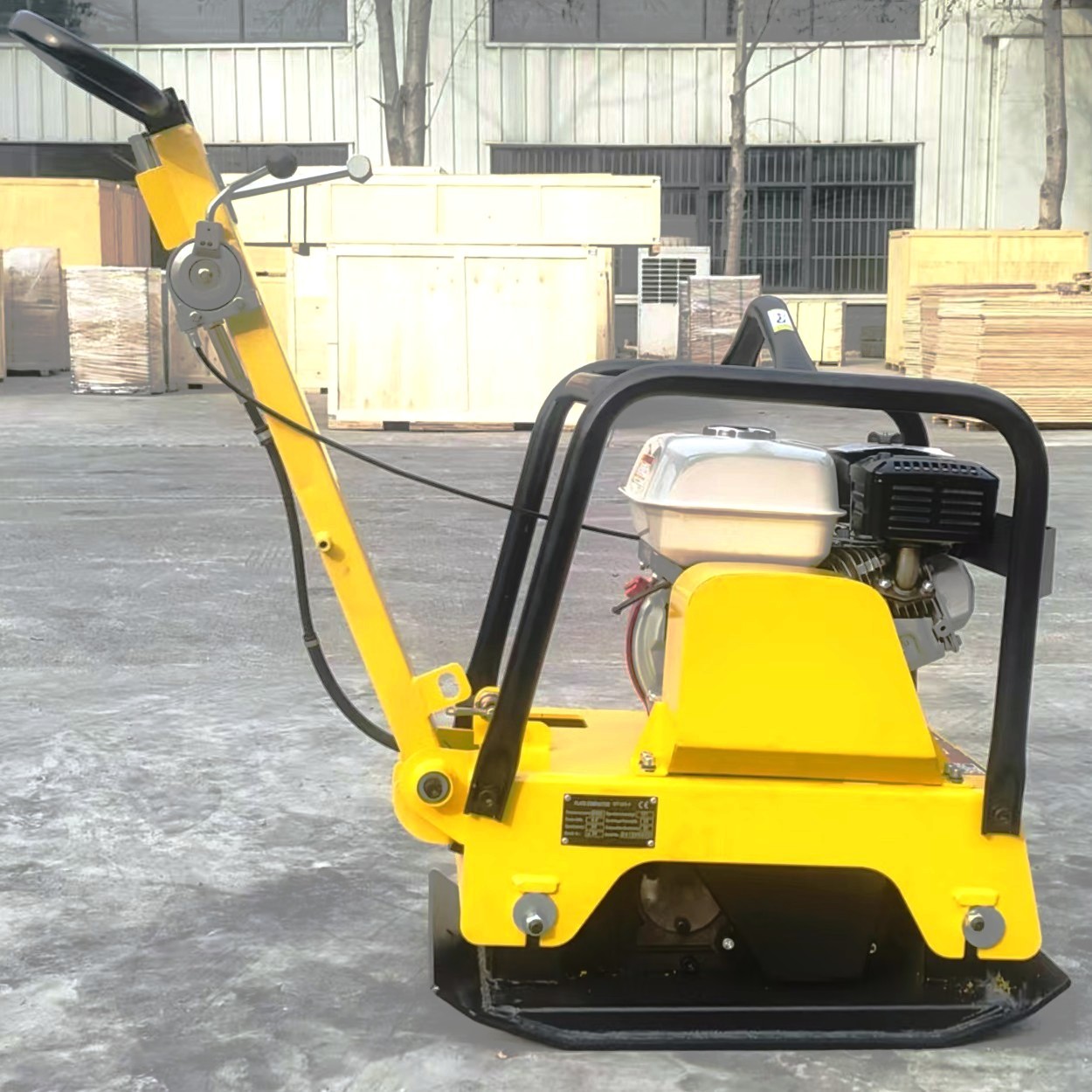 125kg Reverisble Type Gasoline Power Vibrating Plate Compactor Export in Kenya