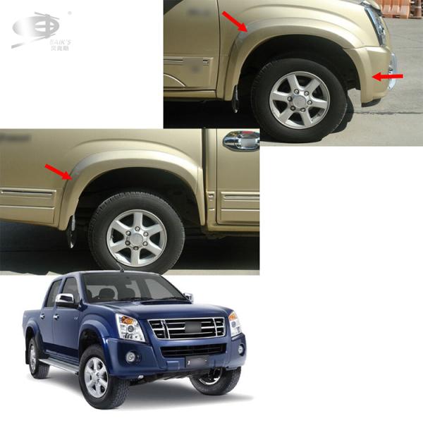 SGS 3 Inch Fender Flares , Front And Rear Slim Fender Flares For D-MAX 2007-2011