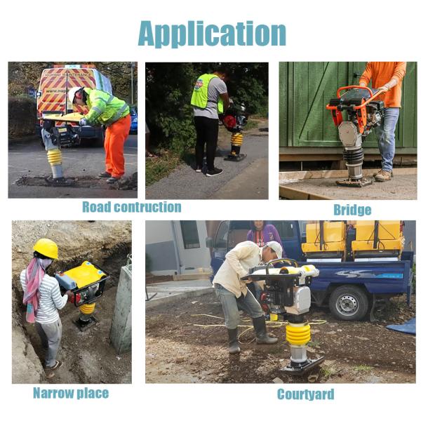 75 kg Aluminum Construction Soil Impact Rammer Tamping Compactor