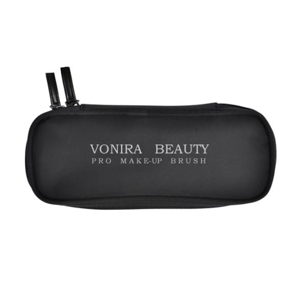 Профессиональный держатель косметик черноты большой емкости сумки щетки макияжа молний двойника