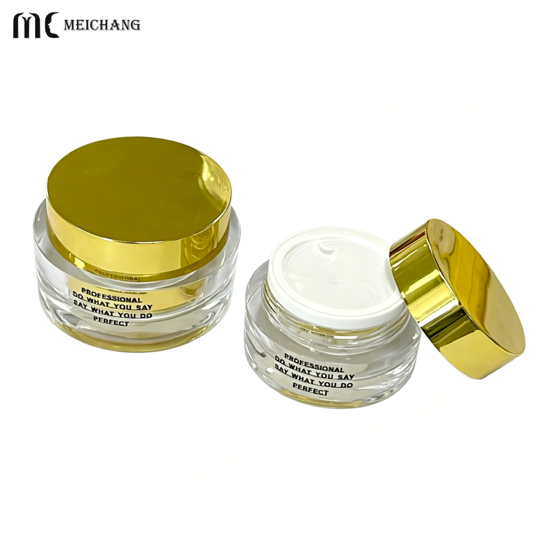 15G,30G 50G Luxury Double-Wall Acrylic Cream Jar for Moisturizers & Eye Creams Custom Logo Cosmetic Packaging(MC-515)