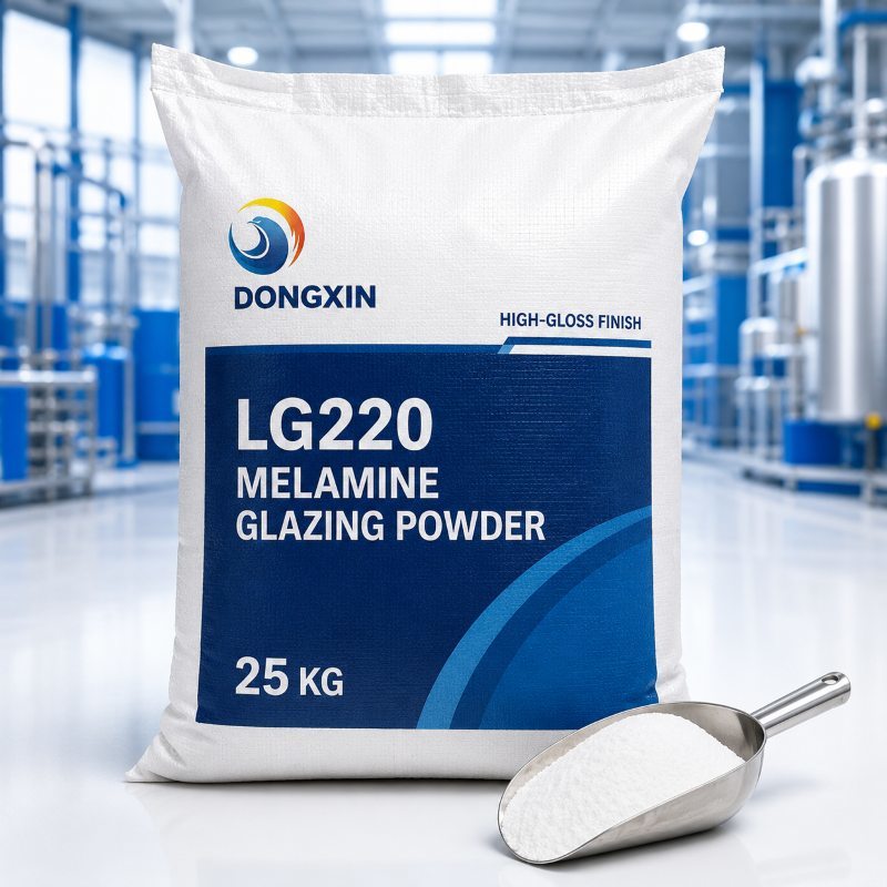 White Melamine Formaldehyde Resin Melamine Glazing Powder For Food Gradedinnerware Shinning