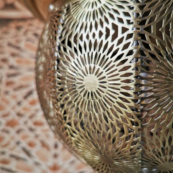 Modern Decorative Large Muslim Arabic Lamps Carved Moroccan Style Pierced Metal Pendant Lights(WH-DC-63)