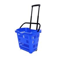 34L panier pliable en plastique personnalisé avec poignée pour le shopping