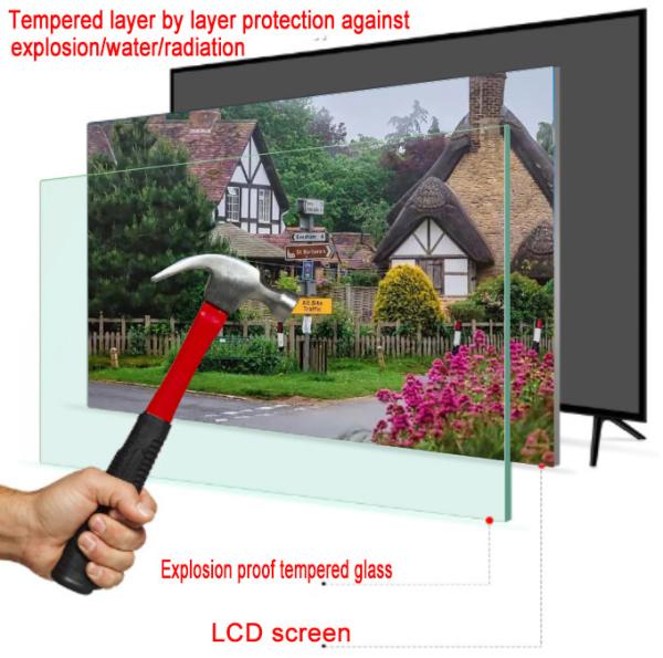 75 85 Inch UHD Tempered Glass Smart LED TV 4K Large Storage Television