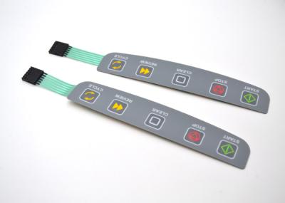 Interruptor de membrana tátil da abóbada do metal de cinco botões com o conector do circuito de 1.54mm