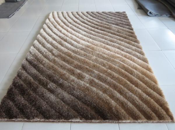 3D Polyester Silk Shaggy Carpet & Rug(3228) Wave Shaggy Gradient colors colorful beautiful for home decoration