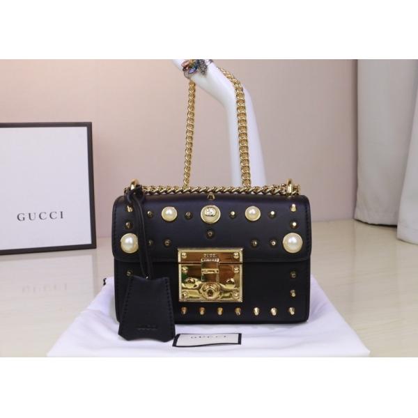 Retro Art Padlock Chain Handbag Monogram Leather Many Stars Love 13cm Width