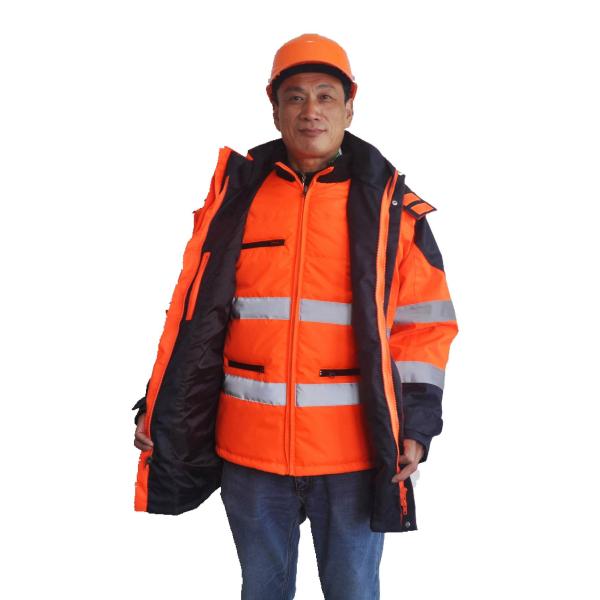 5 In 1 Hi Vis Winter Work Jackets