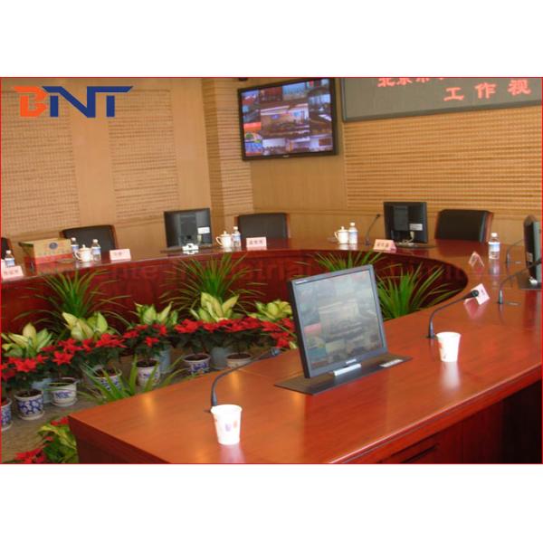 Motorized Computer Monitor Lift , Pop Up Desktop Computer Lifter