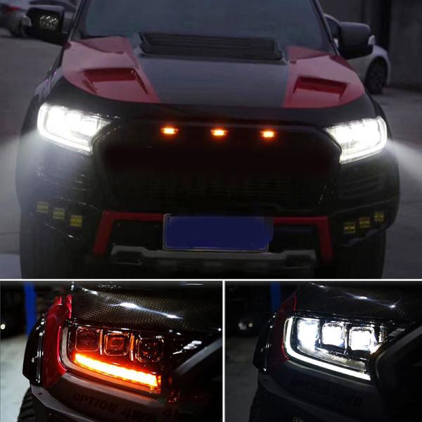 6000K 3 Len Projector Headlight Tail Light pour Ford Ranger T7 T8