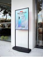 Outdoor Metal Display Poster Stand Floor Standing Sign Holder With Watering