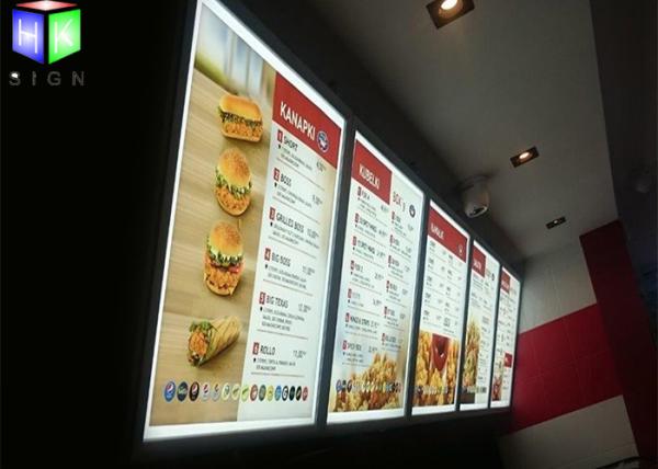 Slimline Light Box Snap Frame Customized , Illuminated Poster Frame Light Box