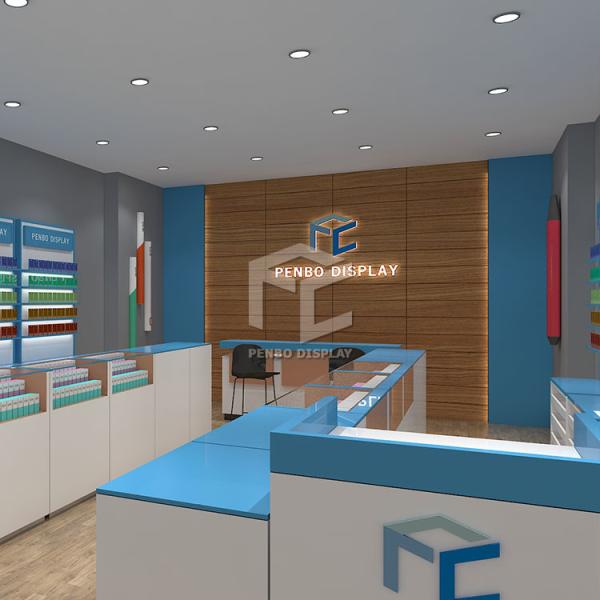 20mm Thick MDF Smoke Shop Furniture Spray Painted With Metal Halide