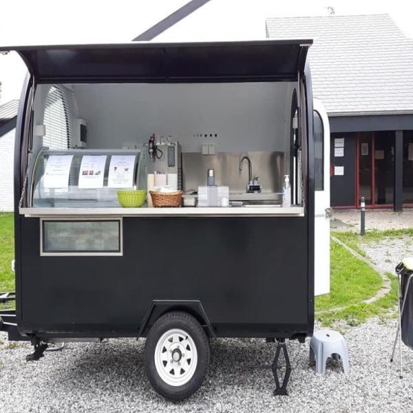 Wooden Foodcart Mobile Food Coffee Trailer Cart for Fast Food Restaurant Custom Made