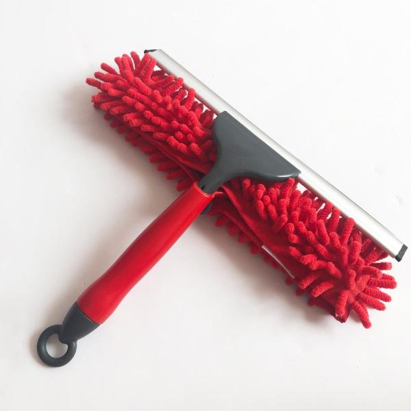 Window Cleaning Car Windshield Tool Indoor Outdoor Washing Equipment Scrubber with Microfiber Wiper Rubber