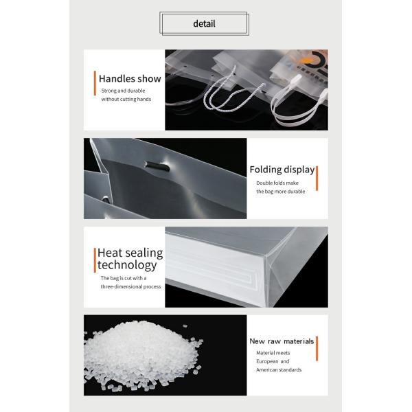 Transparent PP Plastic Gift Bag with Hot Pressing and Machine Sewing Workmanship