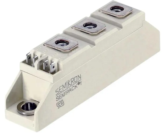 SKKT107B16E 1600V 107A Dual Thyristor Module Low VF 1.35V 2.4kA Surge AlN Ceramic Base Pressure Contacts SEMIPACK1 Isolated UL Certified for Soft Starters and Drives