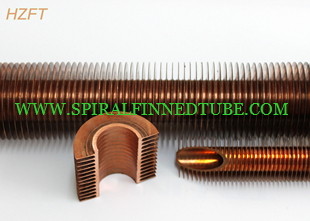 Heat Exchanging Copper Spiral Finned Tube With Extruding Process