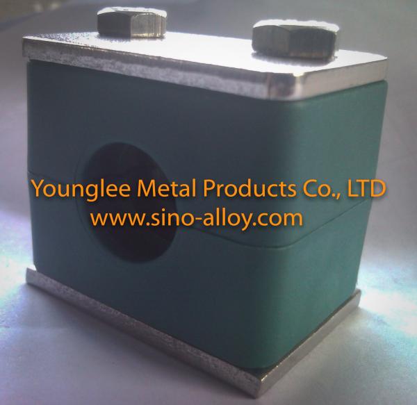 Light duty hydraulic tube clamps with PP clamp body, galvanized steel plates and bolts