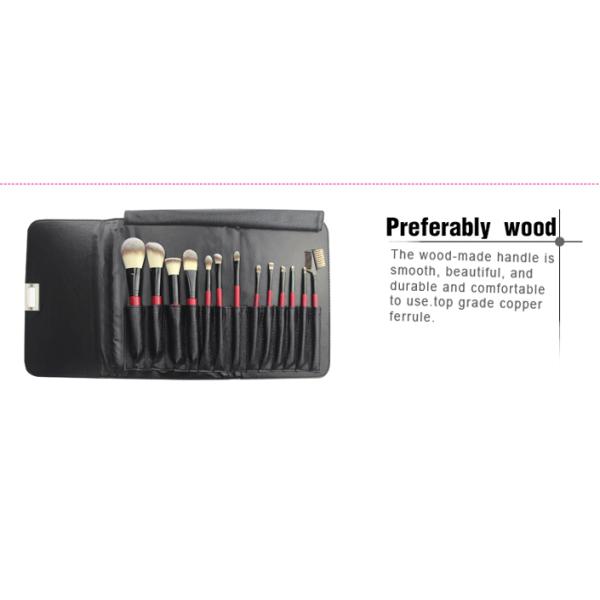 15 Pieces Popular Makeup Brushes Made Of Three Color Nylon Hair And Gold Aluminum