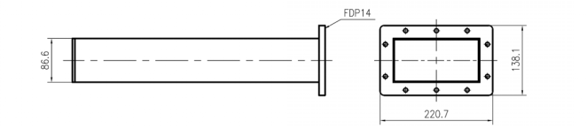 1.12-1.70GHz WR-650 WAVEGUIDE LOAD VN-WGLD-011017-WR650
