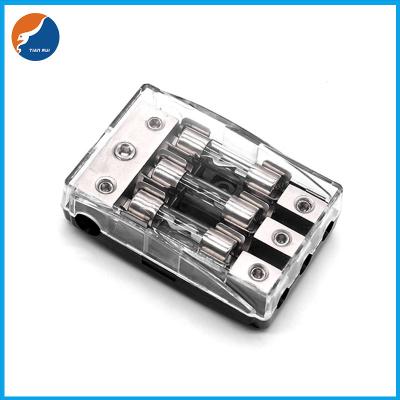 3 maneiras posicionam o suporte de vidro audio do fusível do automóvel 10x38mm AGU do bloco de distribuição dos acessórios do carro do tubo