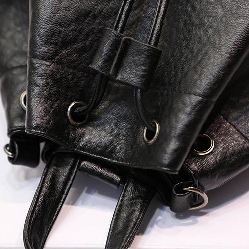 PU Backpacks for college student custom black wholesale tas ransel wanita sac à dos femme