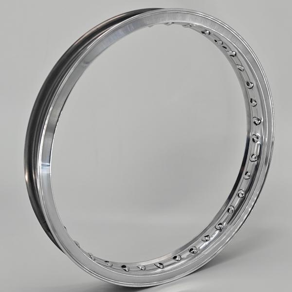 H 1.85-19 36HOLES 40HOLES Akront Style Valanced Alloy Motorcycle Rims Polished Colour